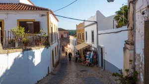 Narrow street in a village, Portugal